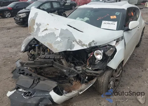 2013 Hyundai Veloster Base W/Red z USA, uszkodzony, nr VIN KMHTC6AD4DU126090